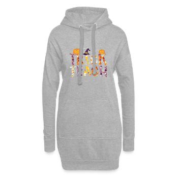 Halloween Trick or Teach - Hoodie-Kleid - Grau meliert - Vorne