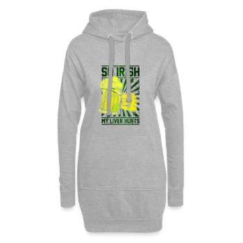 Irisch meine Leber schmerzt Bier trinken Geschenk - Hoodie-Kleid - Grau meliert - Vorne