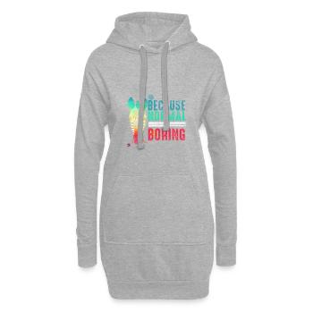 Normale ennuyeuse fête cadeau Zebra vintage - Sweat-shirt à capuche long Femme - gris chiné - Devant