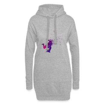 Street Dance - Sweat-shirt à capuche long Femme - gris chiné - Devant