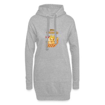 Pépites de chaton cadeau pépites de poulet chaton - Sweat-shirt à capuche long Femme - gris chiné - Devant