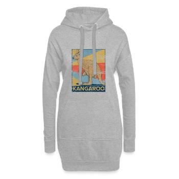 Cadeau Marsupial Kangourou Australie Outback - Sweat-shirt à capuche long Femme - gris chiné - Devant