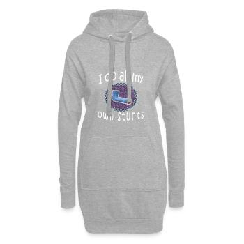 Drôle, je fais mon propre cadeau de bras cassé de cascades pour les garçons - Sweat-shirt à capuche long Femme - gris chiné - Devant