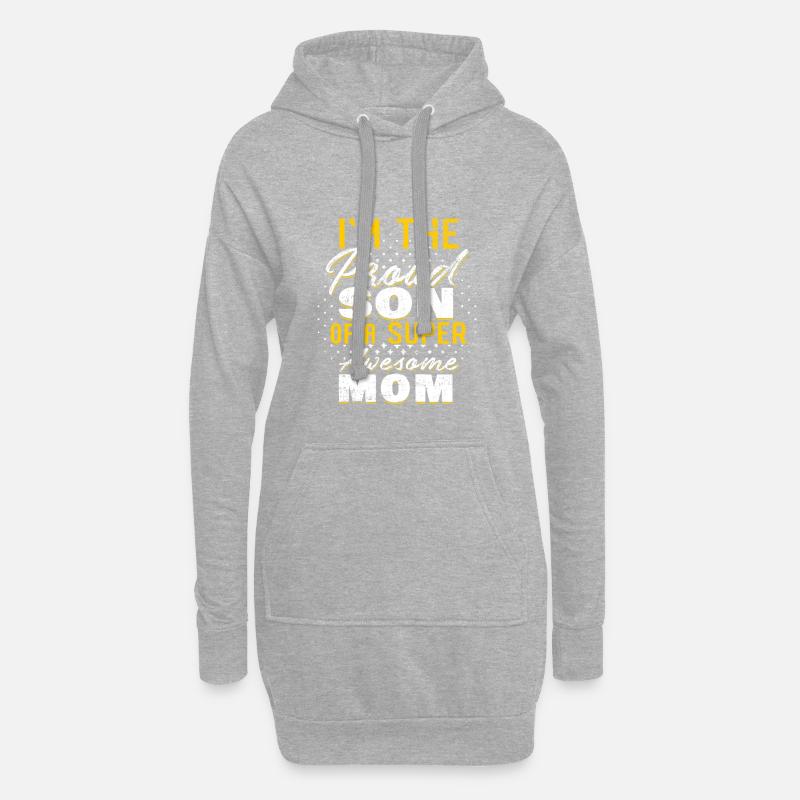 Muttertag - Hoodie-Kleid - Grau meliert
