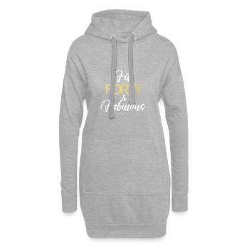 Awesome Fit quarante & Fabulous anniversaire 40e cadeau - Sweat-shirt à capuche long Femme - gris chiné - Devant