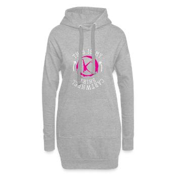 Funny This is My Cartwheel shirt - Sweat-shirt à capuche long Femme - gris chiné - Devant