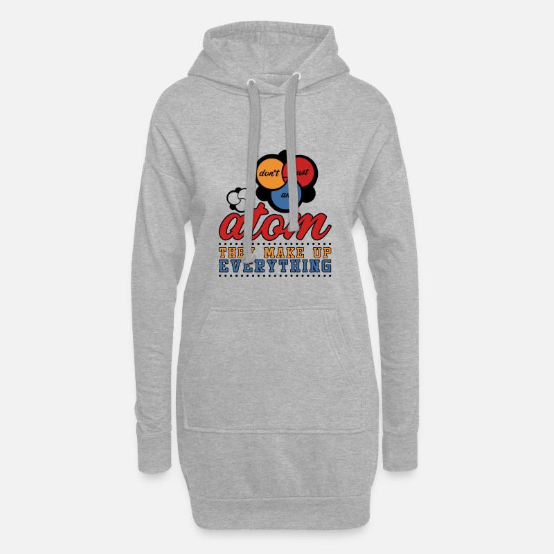 Science Science Atom Gift Student Physics - Hoodie Dress - heather grey