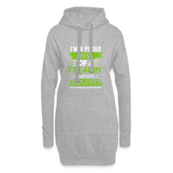 patron - Sweat-shirt à capuche long Femme - gris chiné - Devant