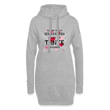 Nur die Besten Schwestern werden Tante befördert - Hoodie-Kleid - Grau meliert - Vorne