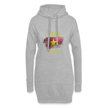 Vétéran du Vietnam - Sweat-shirt à capuche long Femme - gris chiné - Devant