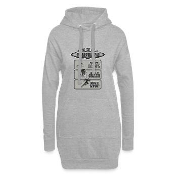 Comment devenir Triathlete Triathlon - Sweat-shirt à capuche long Femme - gris chiné - Devant