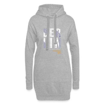 Berlin - Sweat-shirt à capuche long Femme - gris chiné - Devant