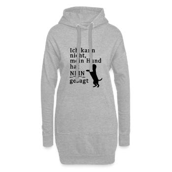 Mein hund hat nein gesagt - Hoodie-Kleid - Grau meliert - Vorne
