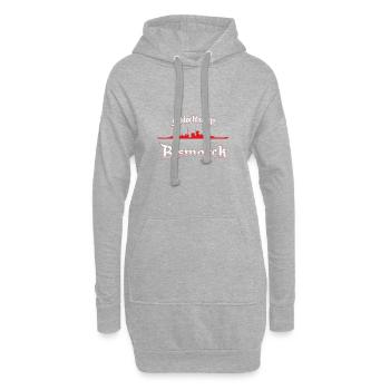 Schlachtschiff Bismarck Schiff Marine Geschenk - Hoodie-Kleid - Grau meliert - Vorne