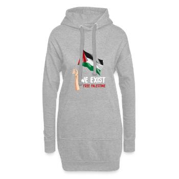 Palästina - Hoodie-Kleid - Grau meliert - Vorne