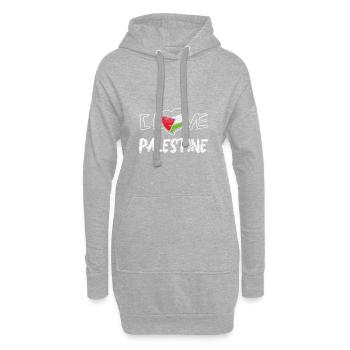 Palästina - Hoodie-Kleid - Grau meliert - Vorne