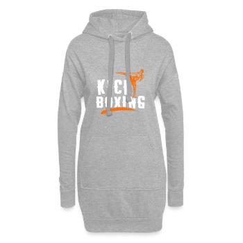kickboxing - Sweat-shirt à capuche long Femme - gris chiné - Devant