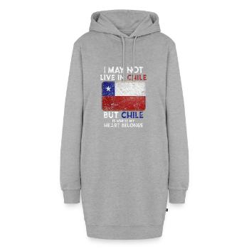 Chili - Sweat-shirt à capuche long Femme - gris chiné - Devant