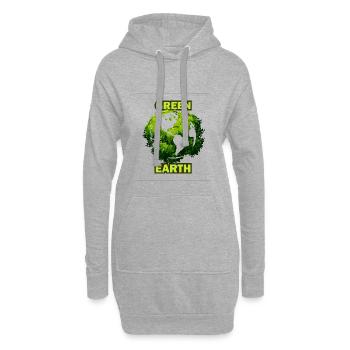 Natur - Hoodie-Kleid - Grau meliert - Vorne
