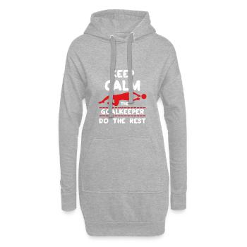 Gardien de but - Sweat-shirt à capuche long Femme - gris chiné - Devant