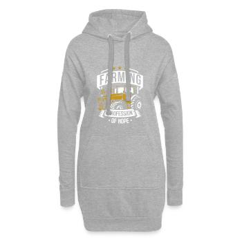 Tracteurs agriculteurs cadeau · Profession - Sweat-shirt à capuche long Femme - gris chiné - Devant