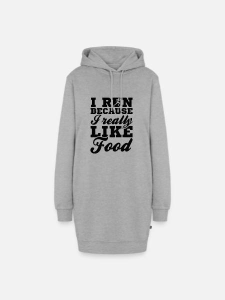 Running - Hoodie-Kleid - Grau meliert