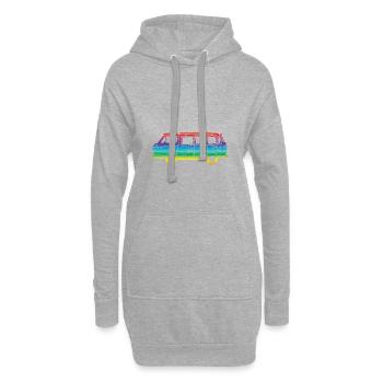 Peace Bus - Hoodie-Kleid - Grau meliert - Vorne