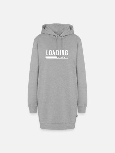 LOADING SIX PACK - Hoodie-Kleid - Grau meliert