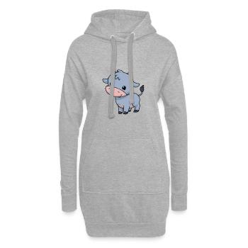 Taurus Sternzeichen Stier - Hoodie-Kleid - Grau meliert - Vorne