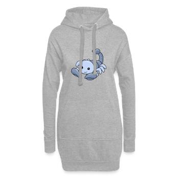 Scorpio Sternzeichen Skorpion - Hoodie-Kleid - Grau meliert - Vorne