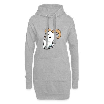 Aries Sternzeichen Widder - Hoodie-Kleid - Grau meliert - Vorne