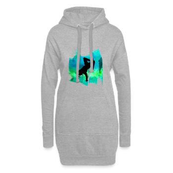 Breakdancer Breakdance Danse T Shirt - Sweat-shirt à capuche long Femme - gris chiné - Devant