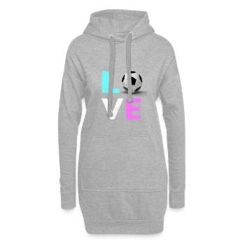 Les filles les plus mignonnes adorent la conception de cadeauxccer - Sweat-shirt à capuche long Femme - gris chiné - Devant