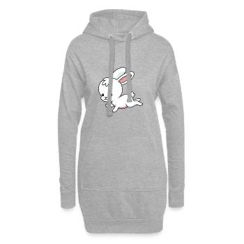 Kleines Häschen - Hoodie-Kleid - Grau meliert - Vorne