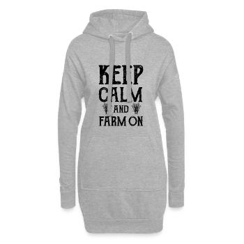 Bauernhof Landwirtschaft - Hoodie-Kleid - Grau meliert - Vorne