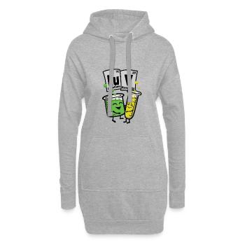 Chimie Amour Logo Éléments Tubes à essai Chimie - Sweat-shirt à capuche long Femme - gris chiné - Devant