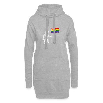 Cadeau LGBTQ de l'astronaute gay gay - Sweat-shirt à capuche long Femme - gris chiné - Devant