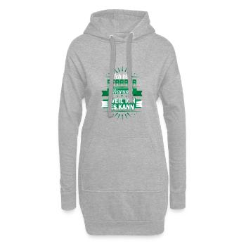 Ich bin Pfarrer - Warum? Weil ich es kann - Hoodie-Kleid - Grau meliert - Vorne
