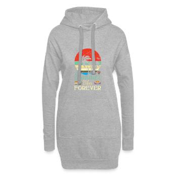 Summer Vibes Forever - Hoodie-Kleid - Grau meliert - Vorne