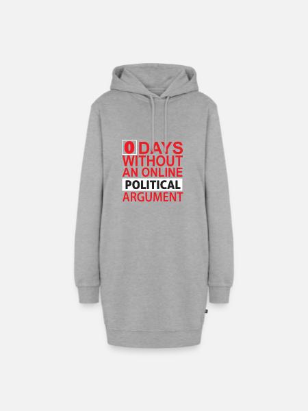 Politik - Hoodie-Kleid - Grau meliert