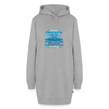 Ich bin Straßenbahnfahrer - Ich löse Probleme - Hoodie-Kleid - Grau meliert - Vorne