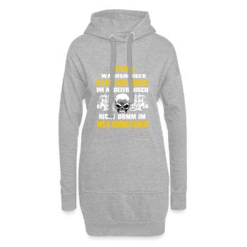 Staplerfahrer Stapler Gabelstapler Totenkopf - Hoodie-Kleid - Grau meliert - Vorne
