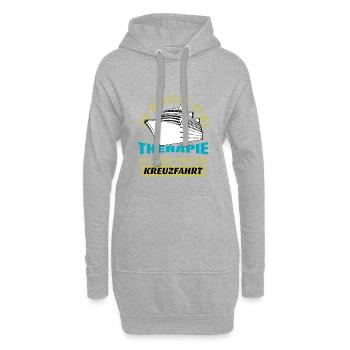 Ich Brauche keine Therapie nur eine Kreuzfahrt - Hoodie-Kleid - Grau meliert - Vorne