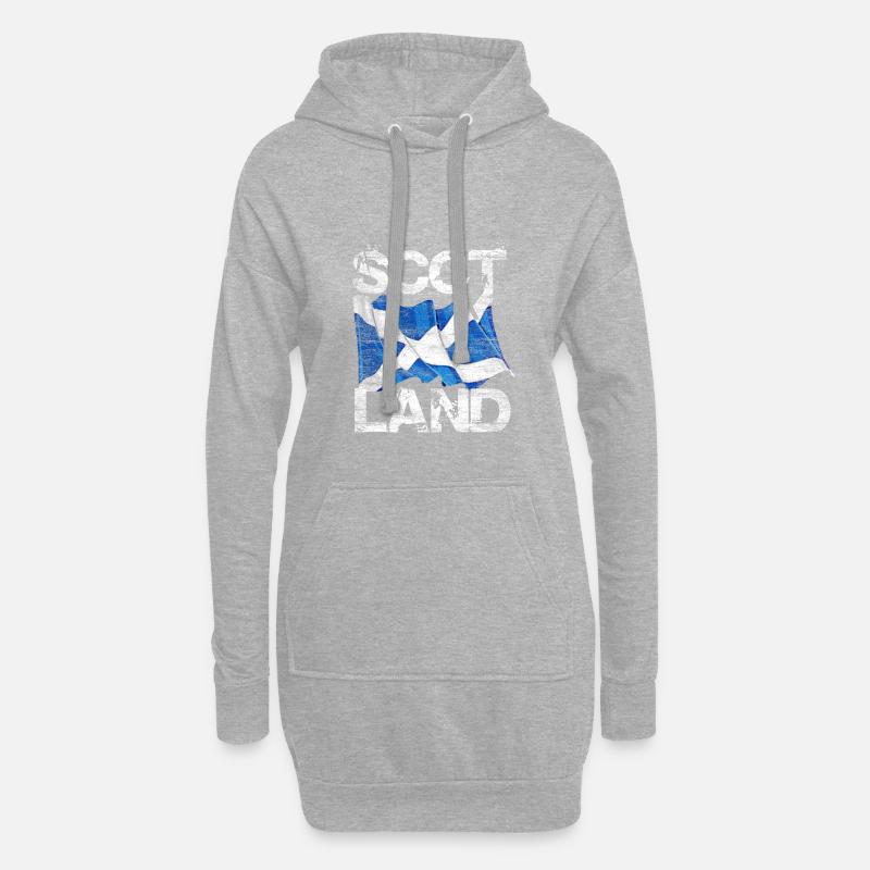 Schottland - Hoodie-Kleid - Grau meliert