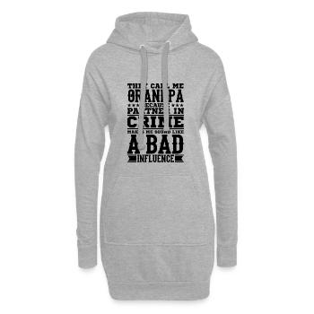 Opa Großvater Sprüche - Hoodie-Kleid - Grau meliert - Vorne