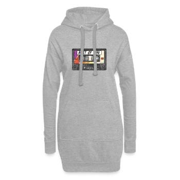 Best of T-Shirt 90s Retro Cassette Neon 90s - Sweat-shirt à capuche long Femme - gris chiné - Devant