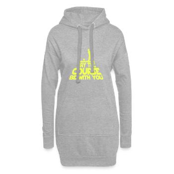 Que le parcours soit avec vous cadeau de golfeur - Sweat-shirt à capuche long Femme - gris chiné - Devant