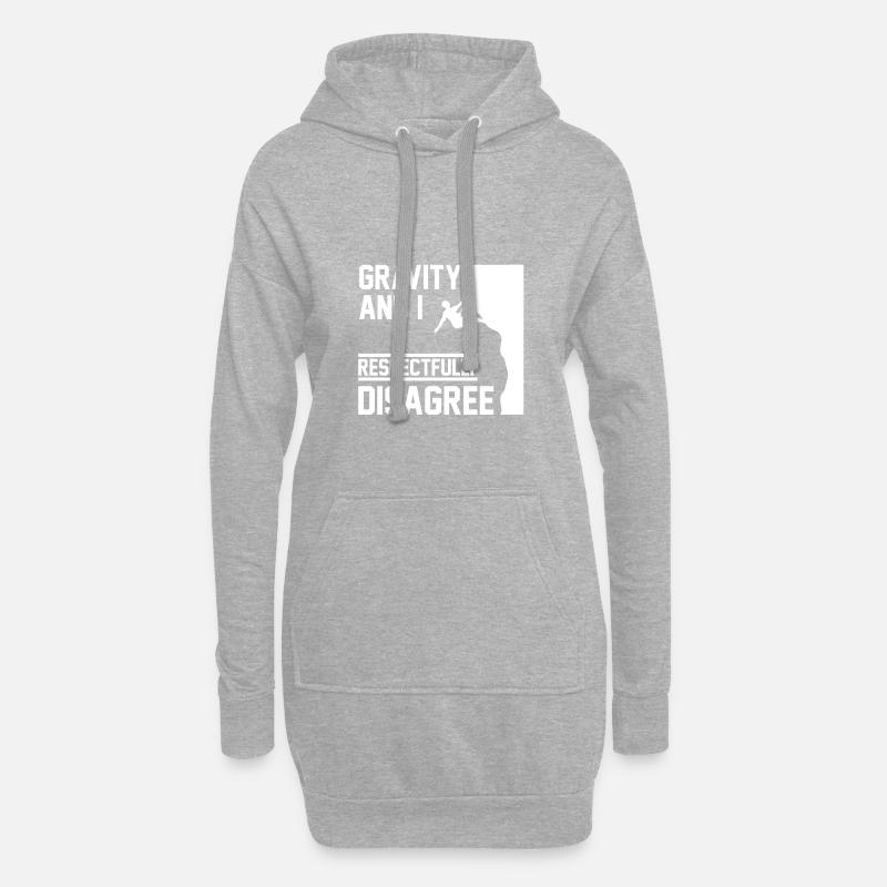 Gravity And I Respectfully Disagree funny rock - Hoodie-Kleid - Grau meliert