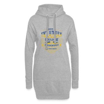 Ukraine - Hoodie-Kleid - Grau meliert - Vorne