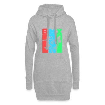 BMX - Sweat-shirt à capuche long Femme - gris chiné - Devant